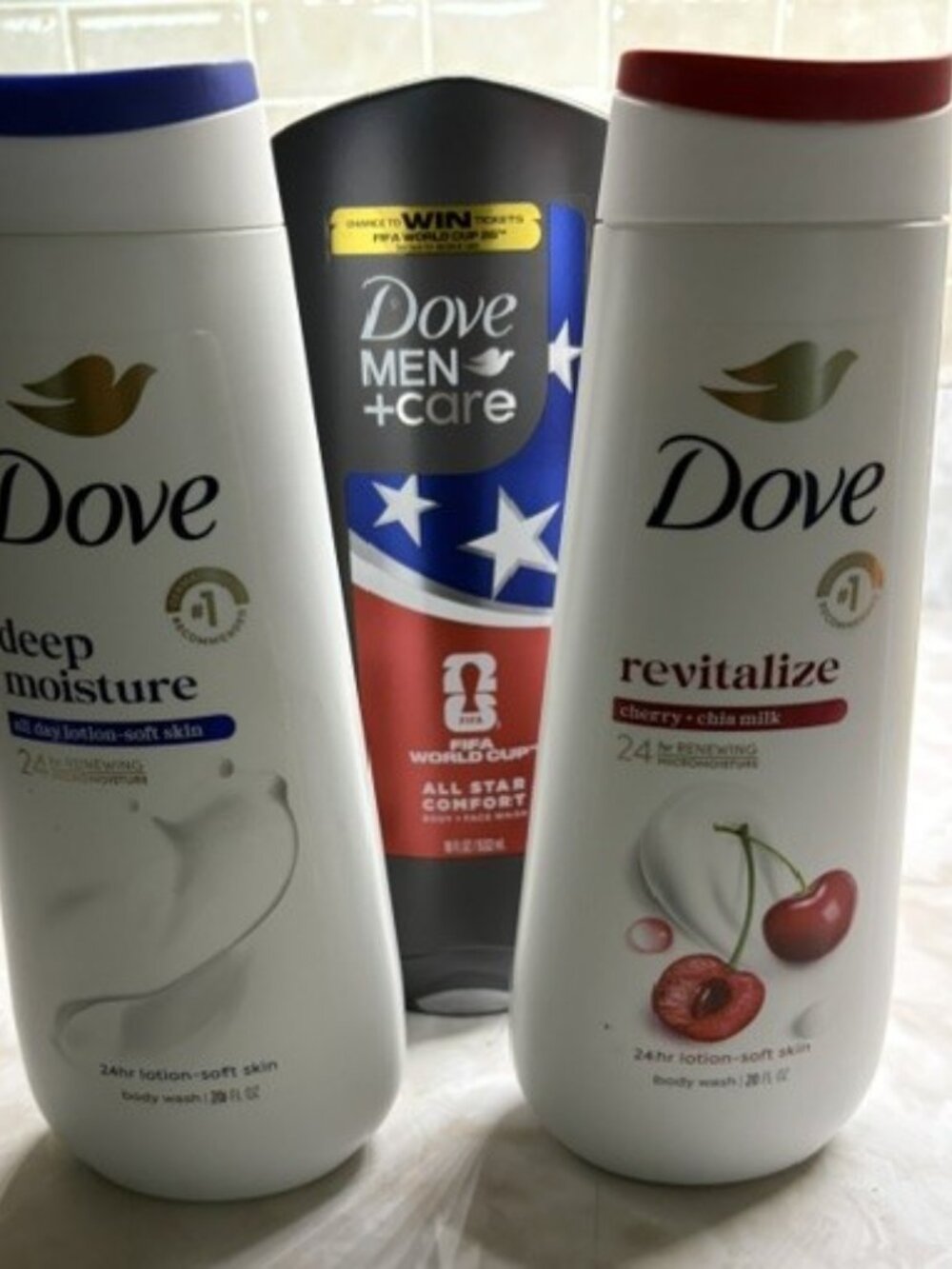 Women's and Men's Dove Body Wash Bundle (3)